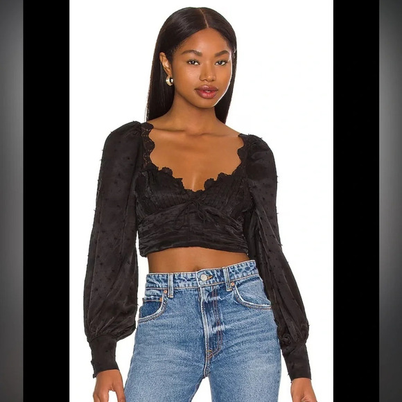 FOR LOVE AND LEMONS LIZ CROP TOP - Picture 1 of 7
